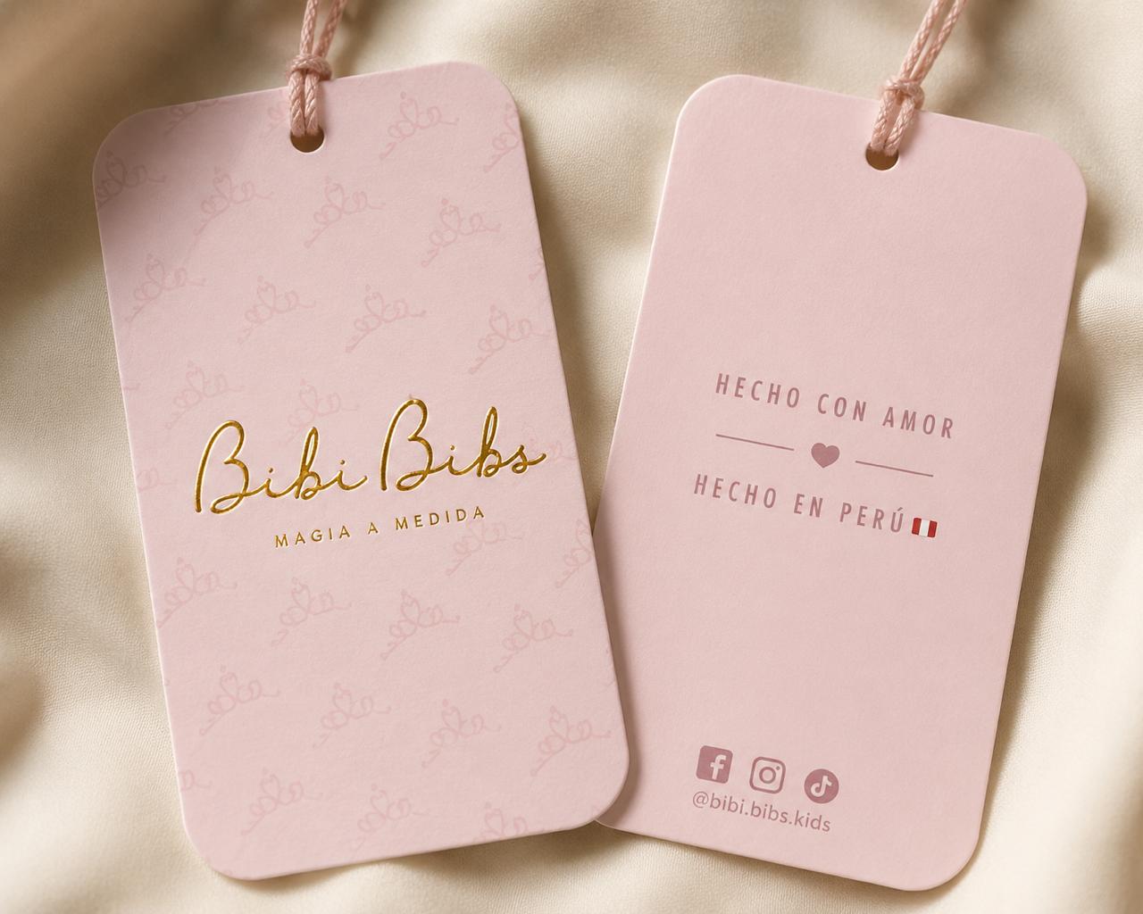 Etiquetas Bibi Bibs: hecho con amor, hecho en Perú