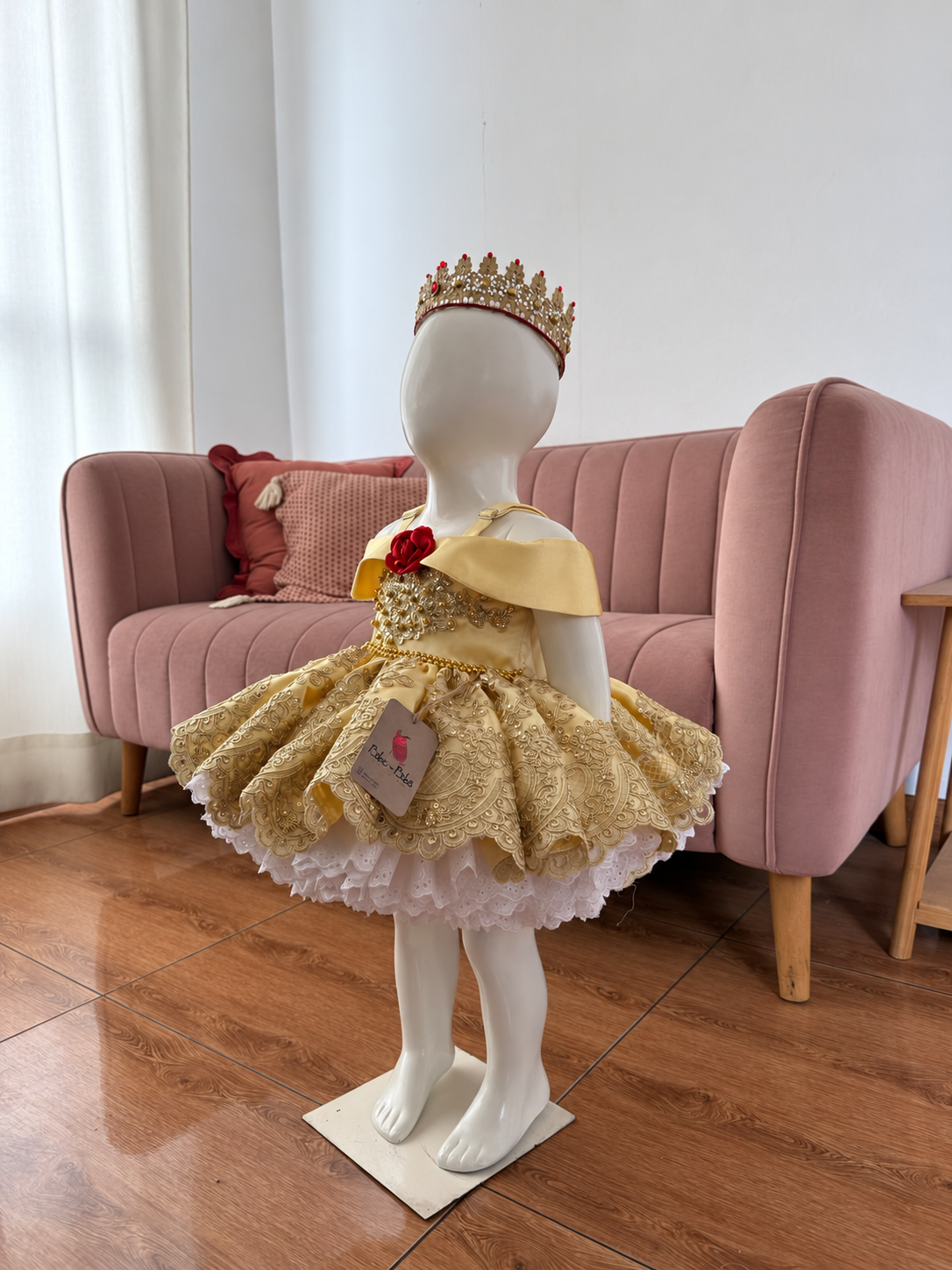 Vestido bella y la bestia corto