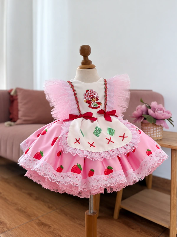 Vestido rosita fresita vintage