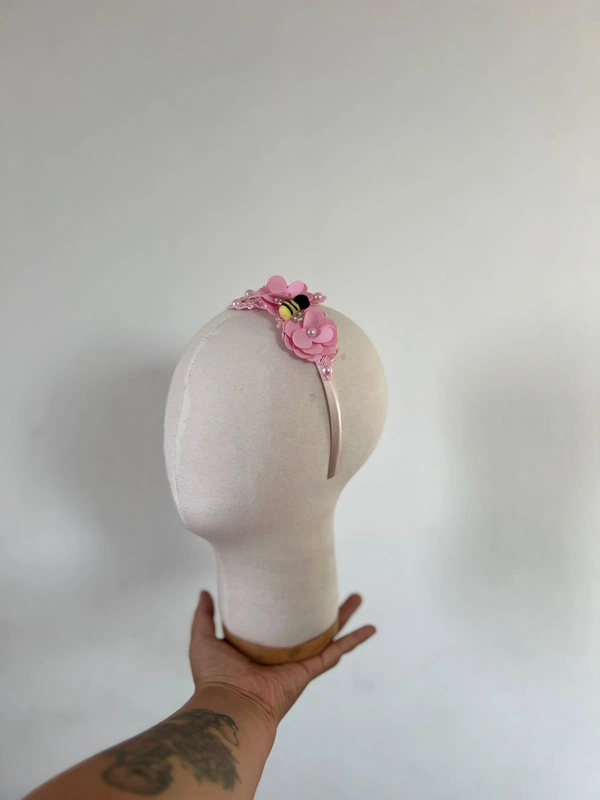 Diadema abejita rosa