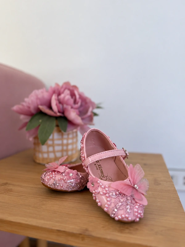 Zapatos encaje palo rosa