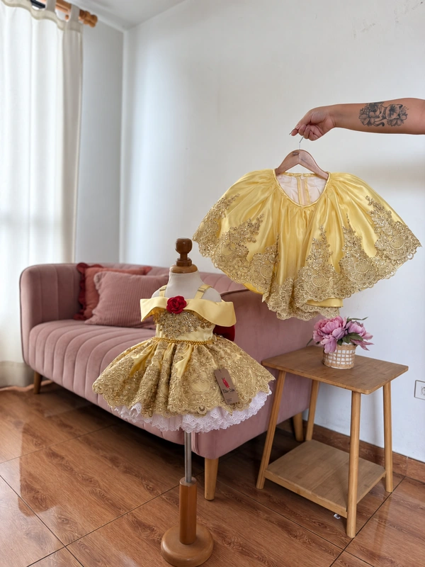 Vestido bella y la bestia 2 en 1