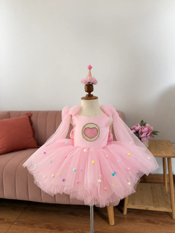 Vestido plim plim rosa bebe