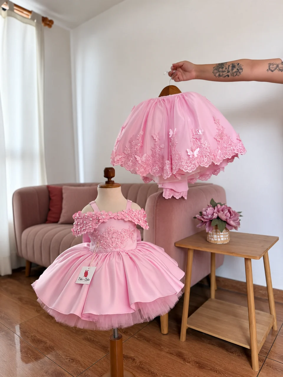 Vestido jardín encantado rosa